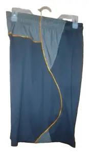 Mens AND1 Medium Gray Polyester Basketball Shorts with pockets