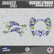 Graphics Kit for SUZUKI LTR450 (2006-2011) Snagged - Yellow Blue (16 Mil)