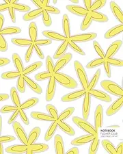 Flower Club Notebook: (White Edition) Fun notebook 192 ruled/lined pages (8x10 inches / 20.3x25.4 cm / Large Jotter)