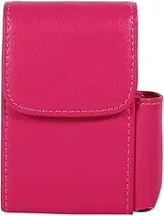 Cigarette Case PU Leather Tobacco Pouch Lighter Holder Name Card Storage Container New(red) (Color : Red)