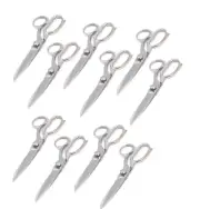 10 Pcs Heavy Duty Stainless Steel Tailor Upholstery Scissors 6'' Shears Sliver