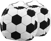 CIYODO Cute Soccer Bean Bag Cover Set Storage Bag for Large Plush Toys Stuffed Animal