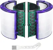 [JUYLTOOL] 360° Glass HEPA&Carbon Air Purifier Filter for Dyson Pure Cool TP04 HP04 DP04 TP05 DP05 Fan, 360 True H13 HEPA + Activated Carbon Filter for Dyson Air Purifier Filter
