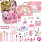 Kids Washable Makeup Kit Unicorn Toy Set for Girls Ages 3-10 Birthday Gift