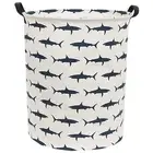 Kids Laundry Hamper,Canvas Shark Hamper Collapsible Boys Storage Baskets for ...