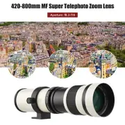 Andoer 420-800mm MF Super Telephoto Camera Zoom Lens for Canon EF Mount Camera/