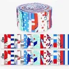 Seaside Strips: 40-Piece Nautical Cotton Jelly Roll for Qui