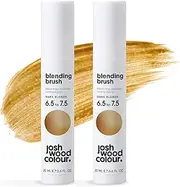 Josh Wood Colour Dark Blonde Blending Brush Duo Bundle Grey Root Touch Up to Cover Regrowth in between Colouring, Temporary, WASHES OUT, Vegan, 2 Tubes