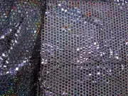 Black Iris color Hologram Square Sequins Fabric 44" Wide By The Yard