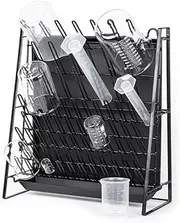 Inevibe Drying Rack for Lab Glassware and Bottles - Laboratory Draining Dryer Stand for Countertop, Space Saving Steel Wire Frame - Station for Baby Feeding Bottle