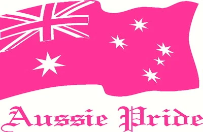 Pink Aussie Pride Australia Flag Car, Ute, Windscreen Sticker Decal 300 x 200mm