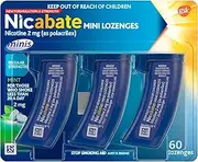 Nicabate Minis Lozenge Mint 2MG, assists with smoking cravings, 60 Pack