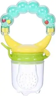 Colour Baby Teether New Pacifier Safety Toddlers Vegetable Fruit Teething Toy Chewable Soother Eat Fruit Food