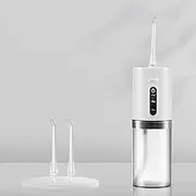 Cordless Water Flosser Pick for Teeth, Portable Electric Rechargeable Dental Oral Irrigator for Adults at Home or Travelling with 3 Modes 4 Jets, IPX7 Waterproof Teeth Cleaning Flossing Machine(White)