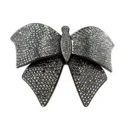 Hair Jewelry Large Lightweight Crystal Butterfly Barrette, Black / Free Gift Box