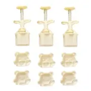 Dessert Press Molds Bear Shape Dessert Making Tool ABS Green Bean Cake Molds
