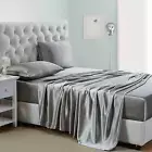 Silk Satin Sheets, 4-Piece Queen Size Satin Bed Sheet Set With
