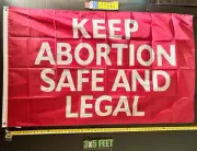 Pro Women Pro Choice Flag FREE USA SHIP Keep Abortion Safe Pink USA Sign 3x5'