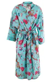 Bird Print Kimono--LINU-515041