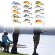 Effective Fishing Tool 5pcs Fishing Lure Artificial Fat Man Hard Crank Bait