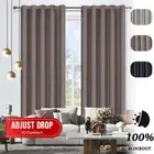 BLOCKOUT Eyelet Curtain Light Reducing Plain Panel Drapes Decor 165x220cm/250cm