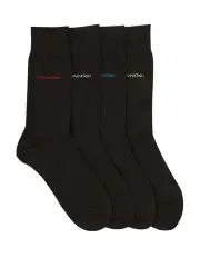 [Calvin Klein] Dress Socks 4 Packs in Black