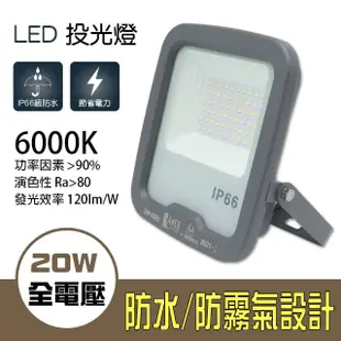 【朝日光電】20W星馬薄型LED投光燈-白光(LED投光燈)