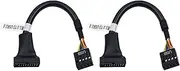 Duttek USB 3.0 Header to USB 2.0,USB 3.0 to USB 2.0 Motherboard Adapter Cable,19 Pin USB3.0 Male to 9 Pin USB2.0 Female Motherboard Cable Adapter Converter 6 inch/15cm (2-Pack)