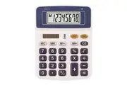 Jastek Compact Portable Desktop 8 Digit Math School/Work Calculator Blue