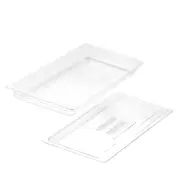 SOGA 65mm Clear Gastronorm GN Pan 1/1 Food Tray Storage with Lid