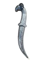 Dagger Knife 12" Indo Persian Vintage Sheep hilt Handmade Koftgiri Silver work