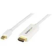 StarTech 3 ft / 1m Mini DisplayPort to HDMI Converter Cable, 4K, White - MDP2HDMM1MW