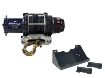 Viper 50 Ft Winch 3000 lb Black w/ Mount For Polaris RZR Turbo S 2018-21