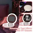Compact Mirror Sunscreen Test Handheld Mini Smart Mirror with UV Camera, F1M9