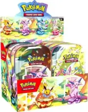 Pokemon TCG Scarlet & Violet Prismatic Evolutions Mini Tin Display Box