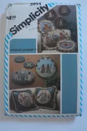 Simplicity 5914 Appliqued Pillow Hoop Wall Hanging Sewing Pattern