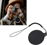 Lens Cap Cover for Mini EVO Instant Camera, Leather Lens Protective Cap with Anti Loss Rope, 4.7cm Diameter Camera Lens Cover for Mini EVO Instant Camera
