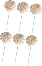 CLISPEED 6Pcs Essential Oil Aroma Diffuser Sticks with Artificial Flowers Fragrance Diffuser Sticks for Home Decor and Aromatherapy for Weddings and Displays