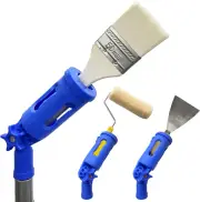 Multi-Angle Paint Brush Extender, Extension Pole Attachments for Paint Brushes a