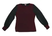 Vince Camuto Sparkle Knit Long Sleeve Women's Top S NWT Merlot