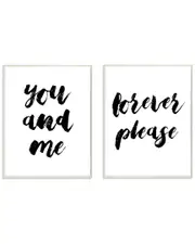 Stupell You And Me Forever Please 2pc Set by lulusimonSTUDIO