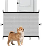 Ylnailky Cat Gate for Doorway - Pet Cat Gate Indoor Stairway | Folding Mesh Barrier, Animals Supplies for Toddler Kitten Bunny Hallway Bedroom Porch Living Room