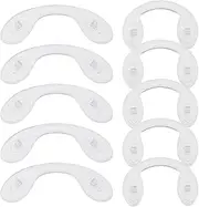 eMagTech 10 Pairs Soft Silicone Nose Pads U-Shaped Anti-Slip Saddle Bridge Replacement Nose Pads for Screw-in Eyeglasses 5 Piars M Size & 5 Piars S Size