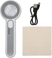 Baxnore Rechargeable Magnifying Glass 11x, LED Lighted Magnifier with Touch Control, 3 Level Illumination for Reading Jewellery Appraisal Circuit Repair