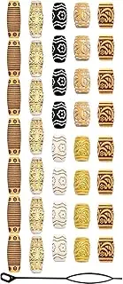 [Oxtxuzdm] Gold Silver Hair Braids Dreadlock Ear Cuff Accessories Beads Hair Styling Tool for Women and Men Styling Accessories