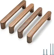 Evionlin Walnut Round 7-1/2in 10 pcs Wooden Drawer Pulls Handle pulls for cabinets Kitchen Cabinet Drawer pulls Cabinet Door Pull