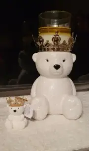 ‍❄️B&BW POLAR BEAR 3-Wick Candle Holder & Sanitizer Holder 2pc
