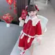 ♕Happy Baby♕ 過年套裝 台灣出貨 女童冬季新年套裝刷毛加厚兒童新款唐裝拜年中國過年寶寶周歲禮服