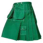 Scottish Handmade Utility Kilt Green Work wear Utility kilt for Working Men