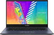 [ASUS] VivoBook Go 14 Flip Thin and Light 2-in-1 Laptop, 14 inch HD Touch, Intel Celeron N4500 CPU, UHD Graphics, 4GB RAM, 64GB eMMC, NumberPad, Windows 11 Home in S Mode, Quiet Blue, J1400KA-DS02T